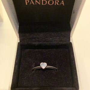 Pandora Clear Heart Beaded Ring